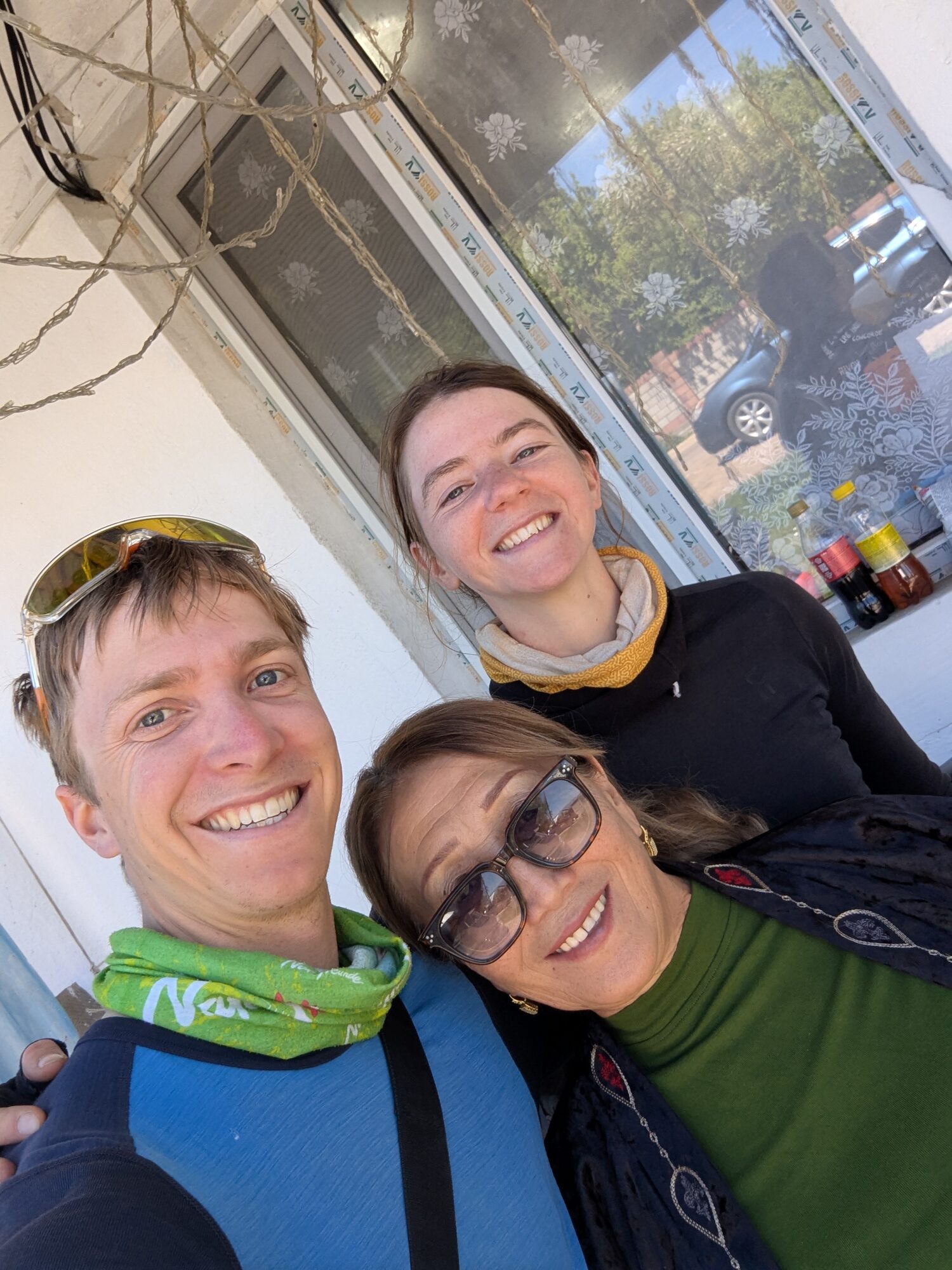 Selfie with a woman we met in Kazakhstan